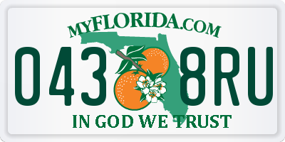 FL license plate 0438RU