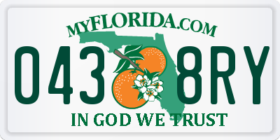 FL license plate 0438RY