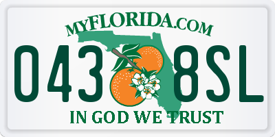 FL license plate 0438SL