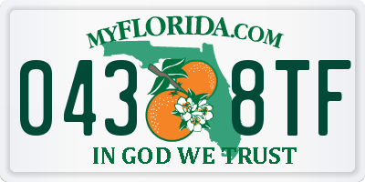 FL license plate 0438TF