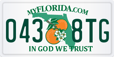 FL license plate 0438TG