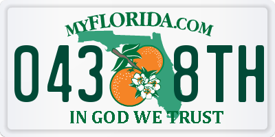FL license plate 0438TH