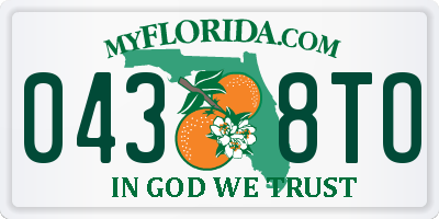 FL license plate 0438TO