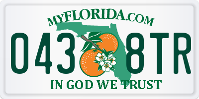FL license plate 0438TR