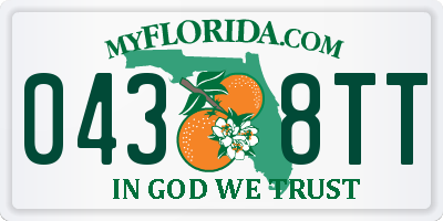 FL license plate 0438TT