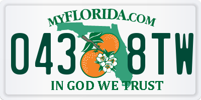 FL license plate 0438TW