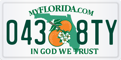 FL license plate 0438TY