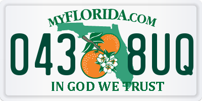FL license plate 0438UQ