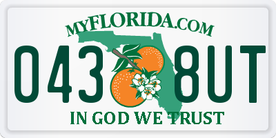 FL license plate 0438UT