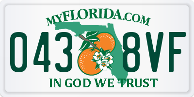 FL license plate 0438VF