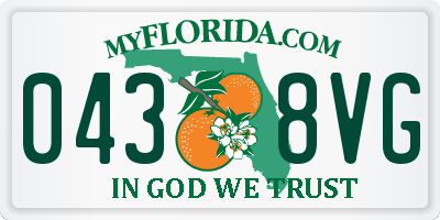 FL license plate 0438VG