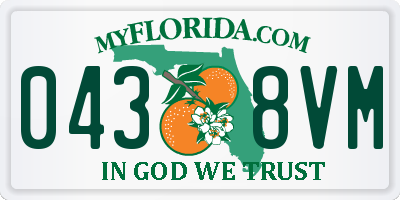 FL license plate 0438VM