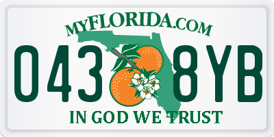 FL license plate 0438YB