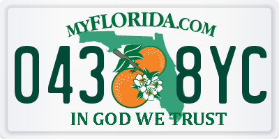 FL license plate 0438YC