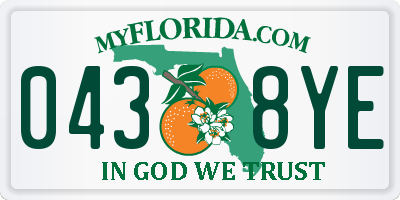FL license plate 0438YE