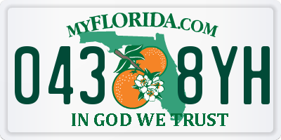 FL license plate 0438YH