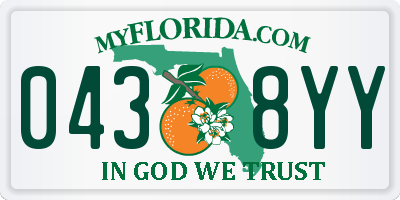 FL license plate 0438YY