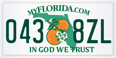 FL license plate 0438ZL