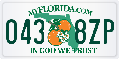 FL license plate 0438ZP