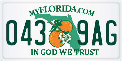 FL license plate 0439AG
