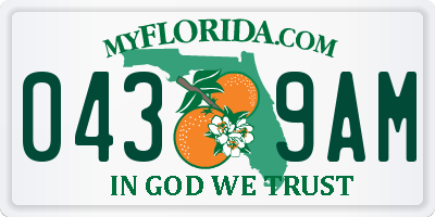 FL license plate 0439AM