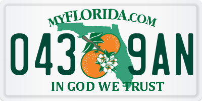 FL license plate 0439AN