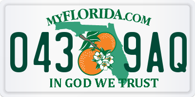 FL license plate 0439AQ