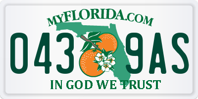 FL license plate 0439AS