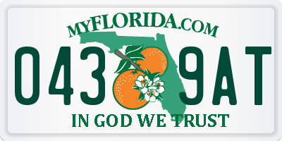 FL license plate 0439AT