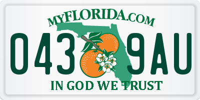 FL license plate 0439AU