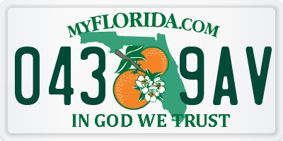 FL license plate 0439AV