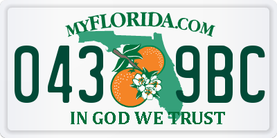 FL license plate 0439BC