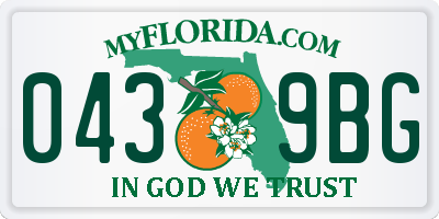 FL license plate 0439BG