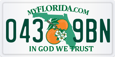 FL license plate 0439BN