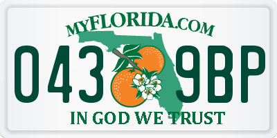 FL license plate 0439BP