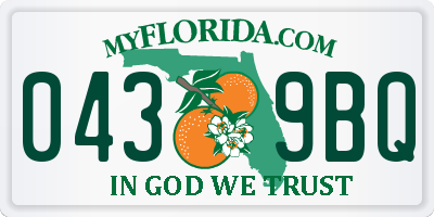 FL license plate 0439BQ