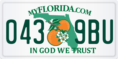 FL license plate 0439BU