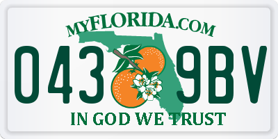 FL license plate 0439BV