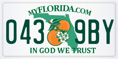 FL license plate 0439BY