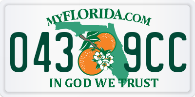 FL license plate 0439CC