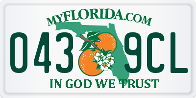 FL license plate 0439CL