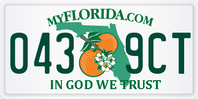 FL license plate 0439CT