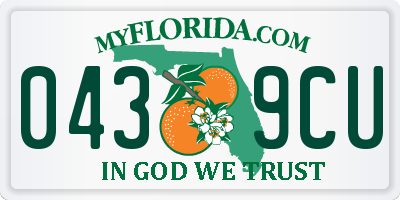 FL license plate 0439CU