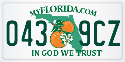 FL license plate 0439CZ