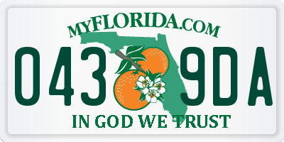 FL license plate 0439DA