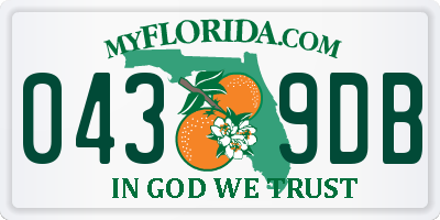 FL license plate 0439DB
