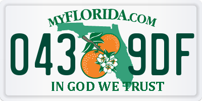 FL license plate 0439DF