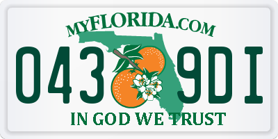 FL license plate 0439DI