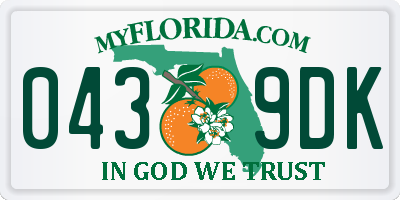 FL license plate 0439DK