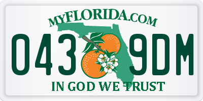 FL license plate 0439DM